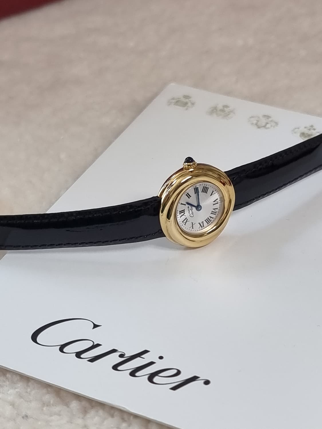 까르띠에 머스트 트리니티 선레이 실버다이얼 디버클 여성시계 99년 상품이미지4