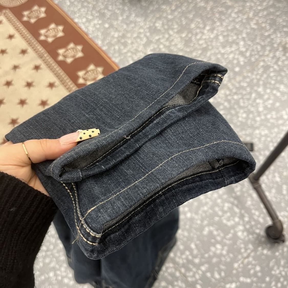 에비수 레트로 빈티지 포켓로고 빅사이즈 데님팬츠 38인치 C09926 상품이미지7