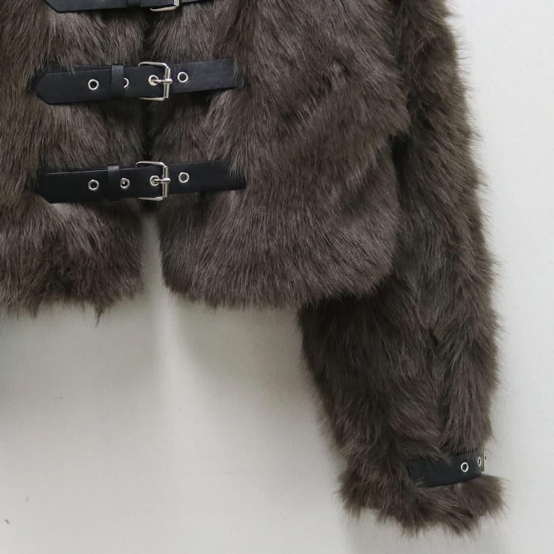 버클 포인트 페이크 퍼 자켓 60118 상품이미지4