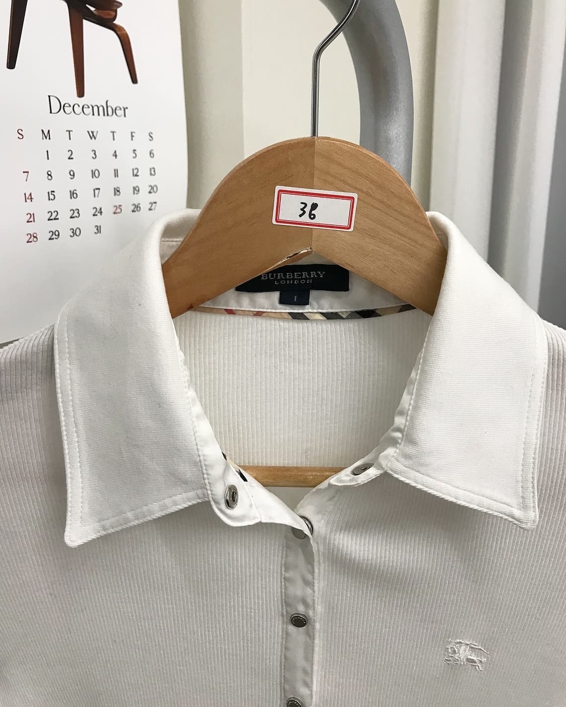 버버리 로고 골지 긴팔티 상품이미지2