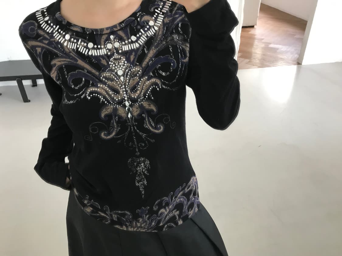 vintage pattern long sleeve 상품이미지4