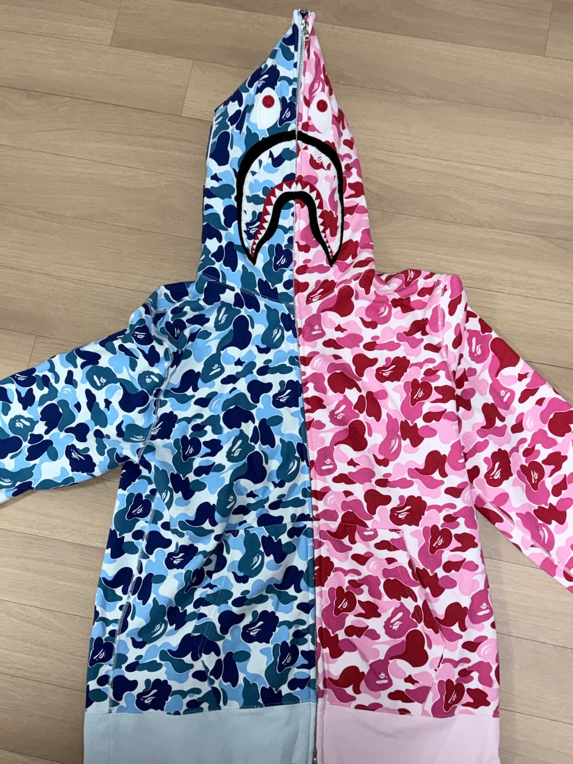 베이프 카모 샤크 후드집업 XL 급처합니다 상품이미지1