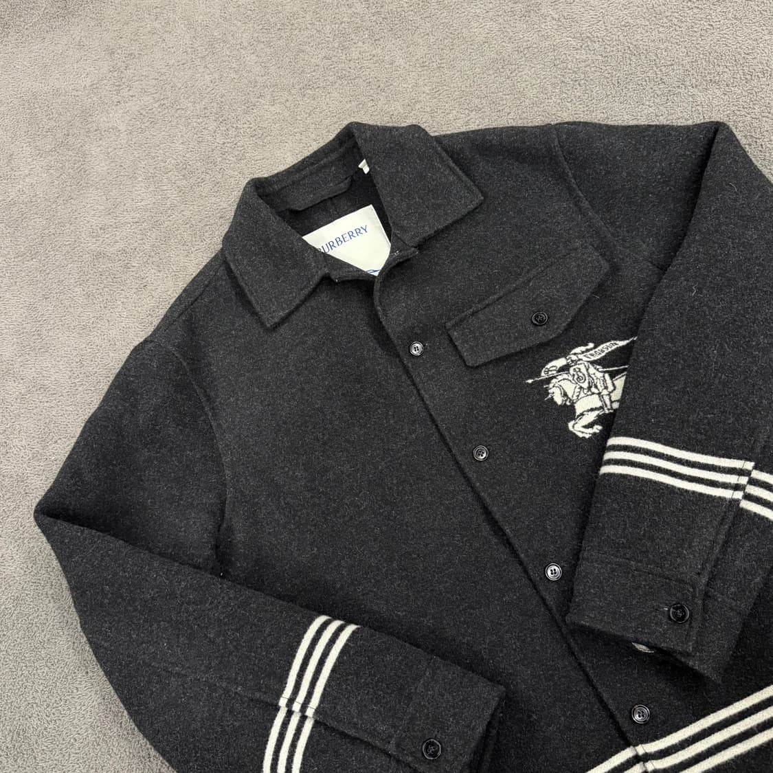 [정품/XL] 버버리 EKD 울 오버셔츠 자켓 c1 상품이미지1