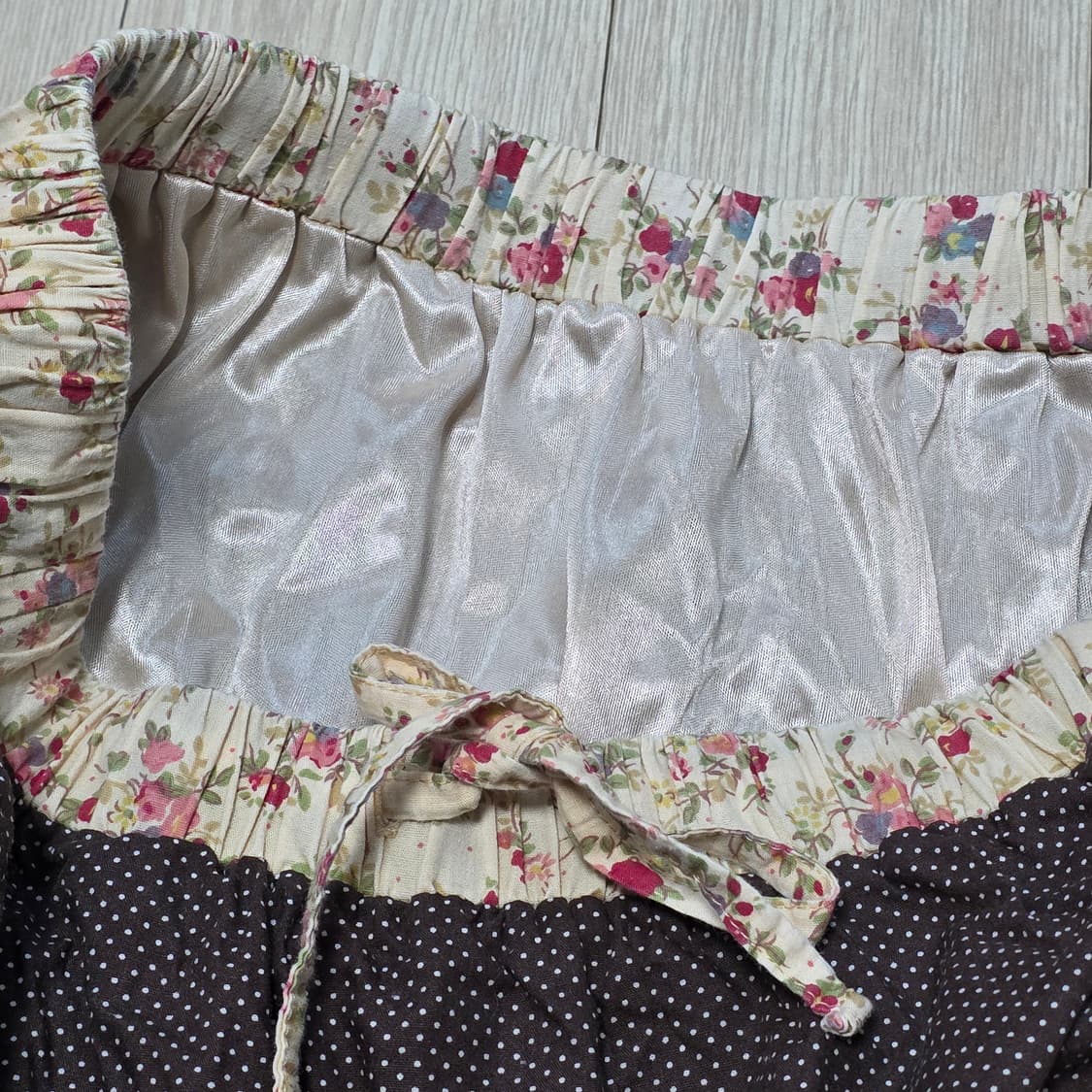 하구미 모리걸st 패치워크 캉캉 밴딩 롱스커트 상품이미지2