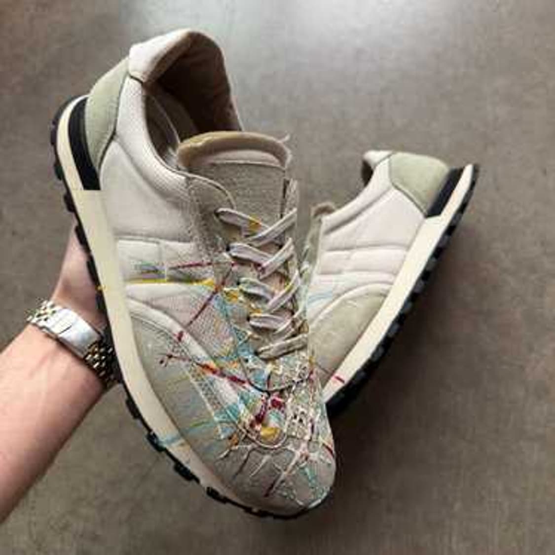 [45] 메종 마르지엘라 레플리카 독일군 페인트 페인팅 러너 화이트 상품이미지2