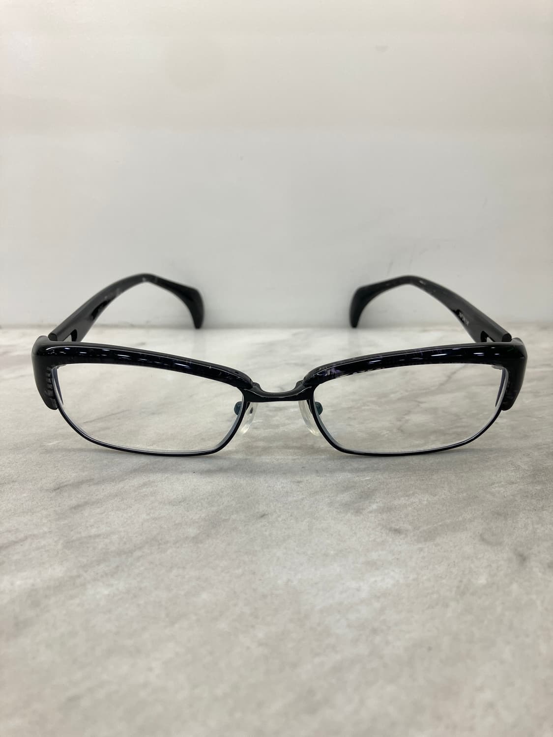 B49 자포니즘 JAPONISM 패턴 블랙 소프트 스퀘어 하금테 안경 상품이미지6