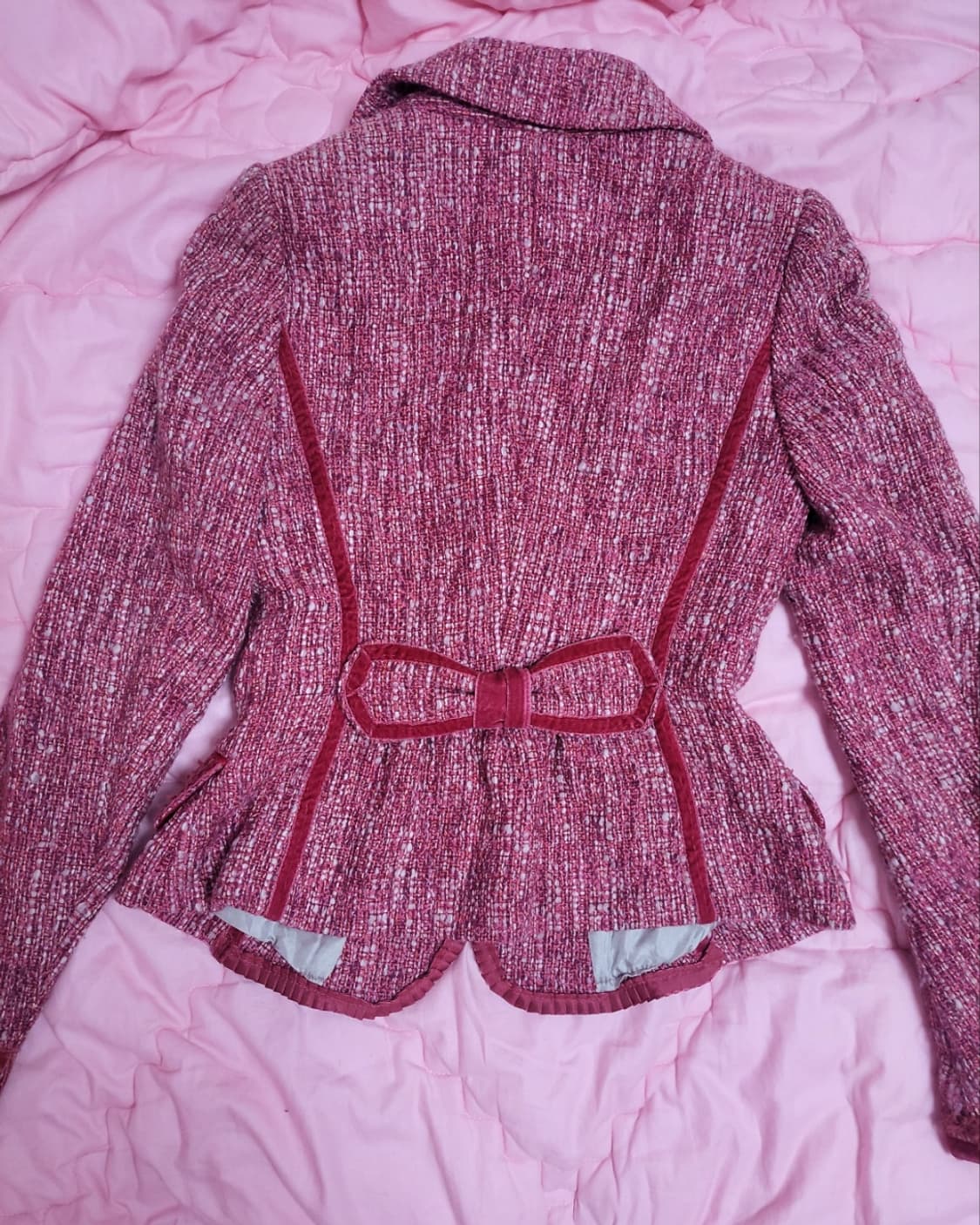 급처상태좋음!O2nd 오즈세컨 샤넬느낌 리본 트위드자켓 매장가43만8천원 상품이미지2