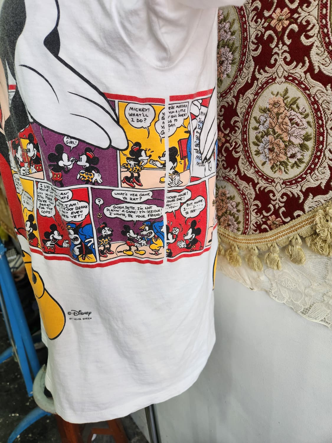 디즈니 90s 미키마우스 나염 반팔티 velva sheen  상품이미지2