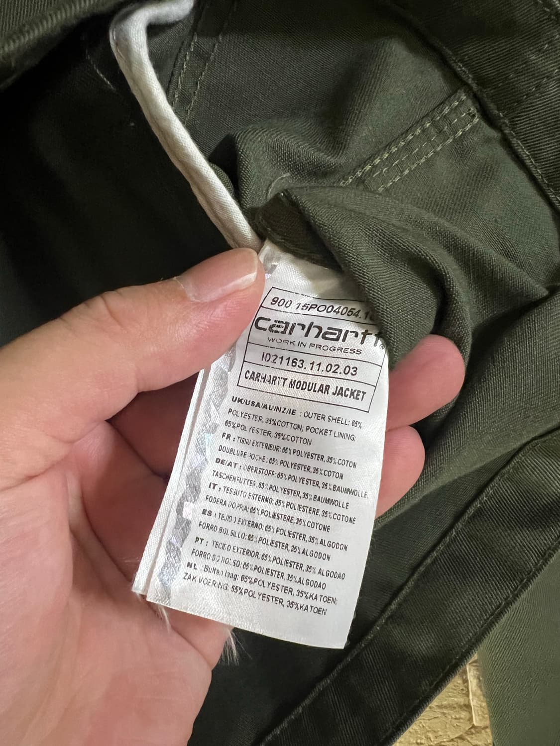 칼하트 워크자켓 카키 XL 상품이미지3