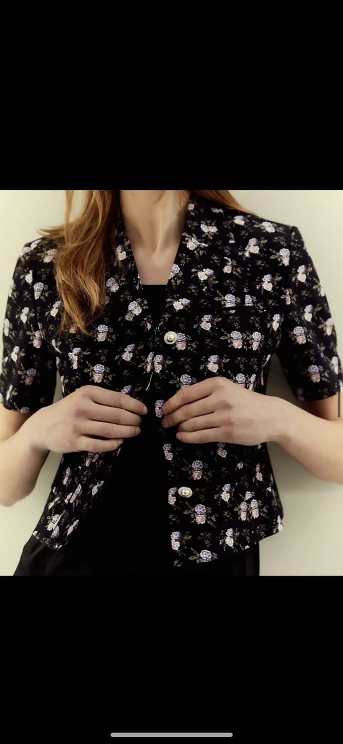 레티켓스튜디오 블라섬자켓 아이보리, 블랙 상품이미지1