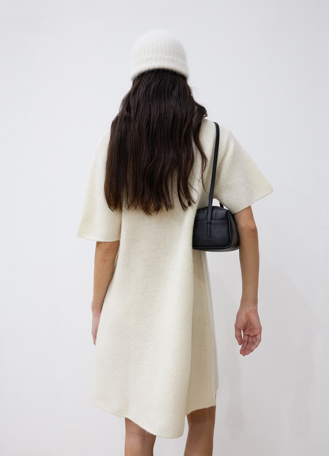 Wool Knit Mini Dress - Ivory 상품이미지4