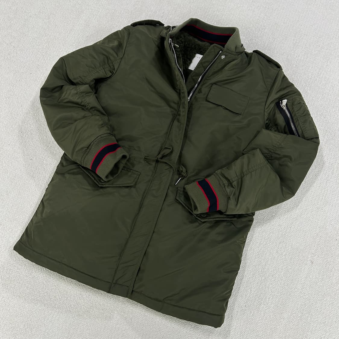 산드로 정품 카키 야상 패딩 자켓 m 상품이미지1