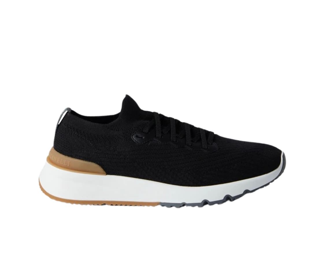 [42] 브루넬로쿠치넬리 코튼 니트 스니커즈 블랙 상품이미지1