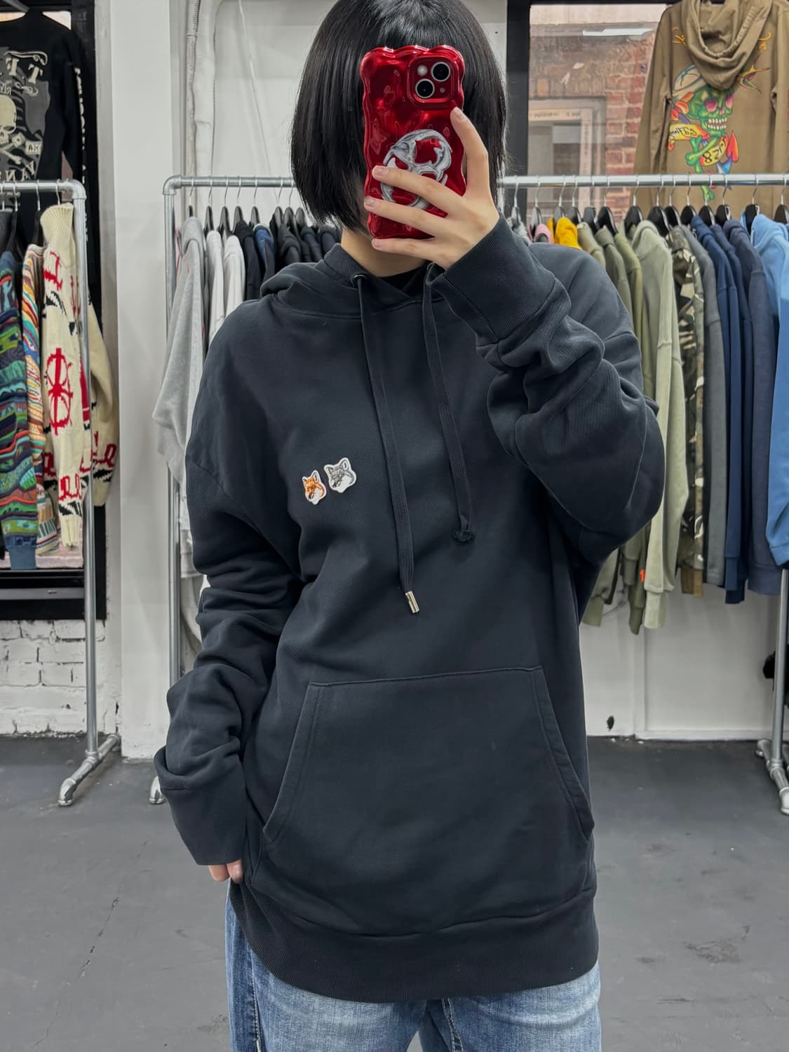 메종키츠네 더블폭스 후드티 상품이미지2