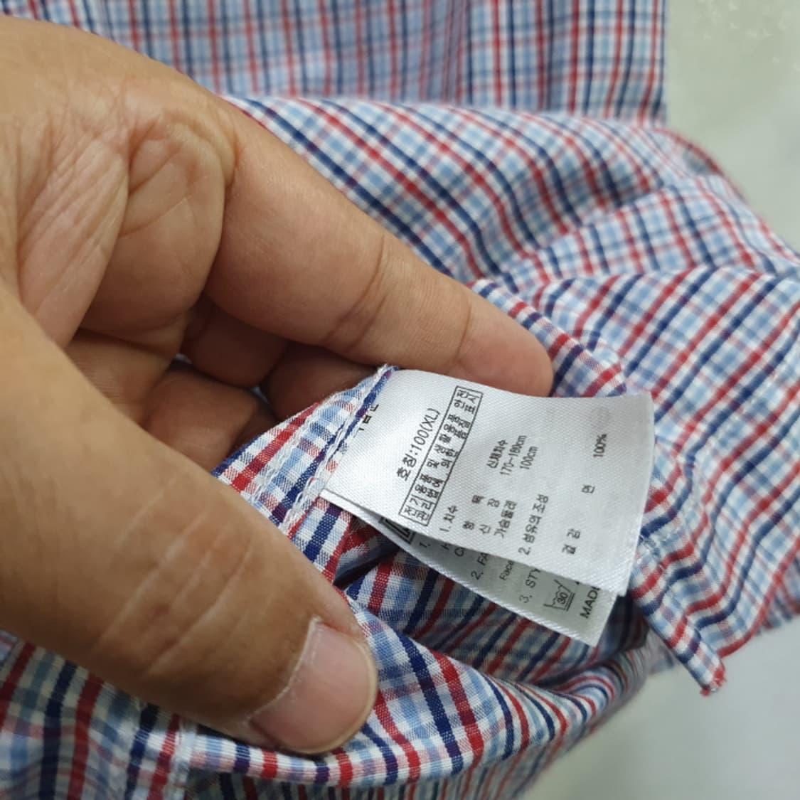 콜핑 반팔 체크 등산남방(100) 상품이미지4