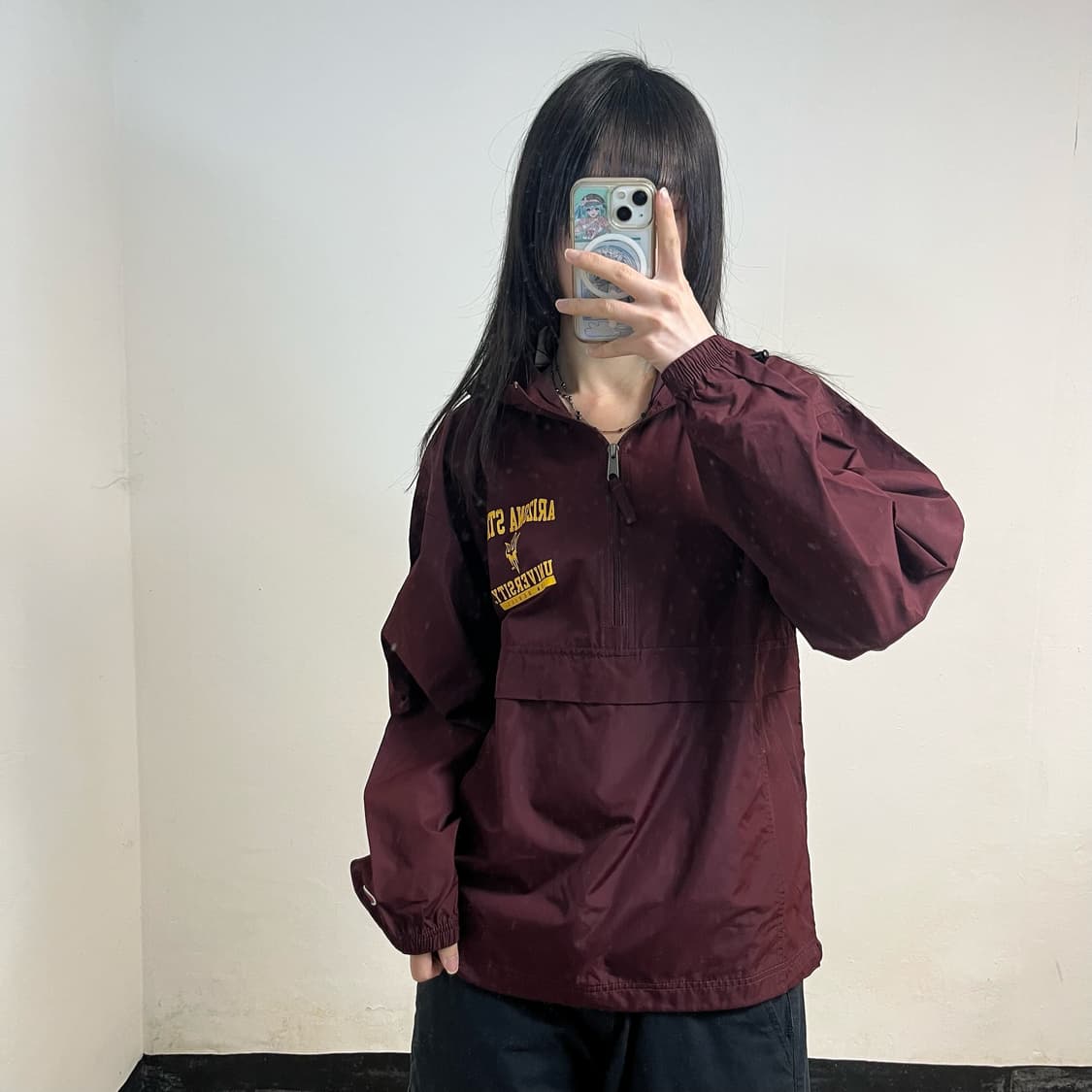 Champion burgundy anorak 상품이미지1