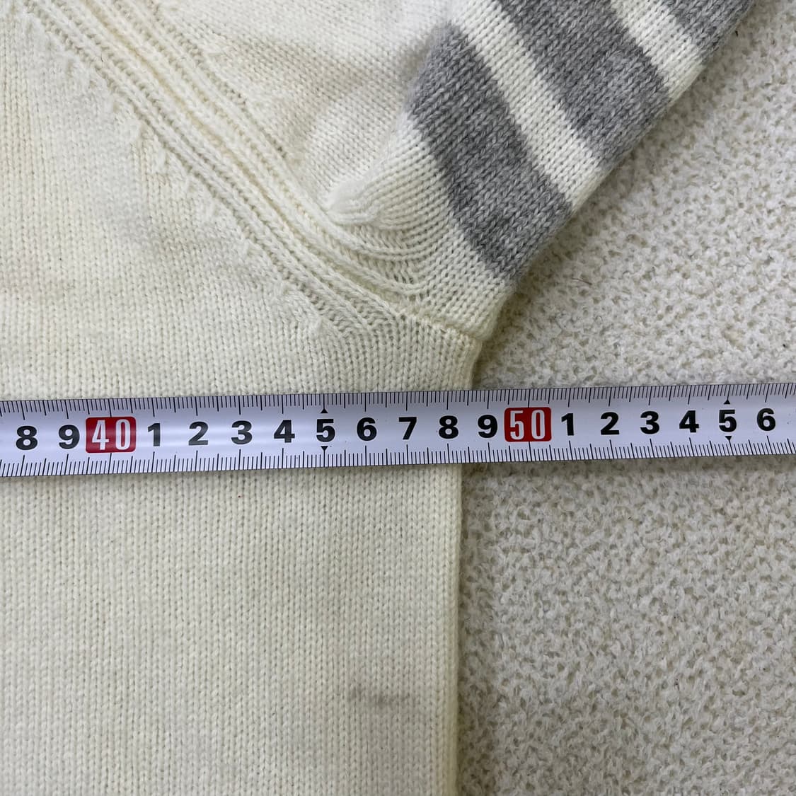 실측확인 빈티지 완장 니트 0601M2 상품이미지9