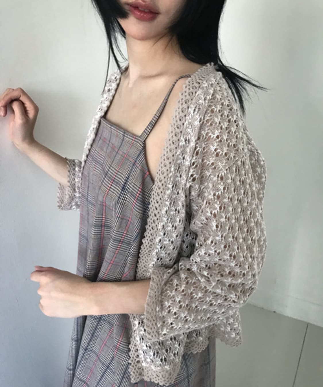 Vintage Punching Knit Cardigan(Beige 상품이미지10