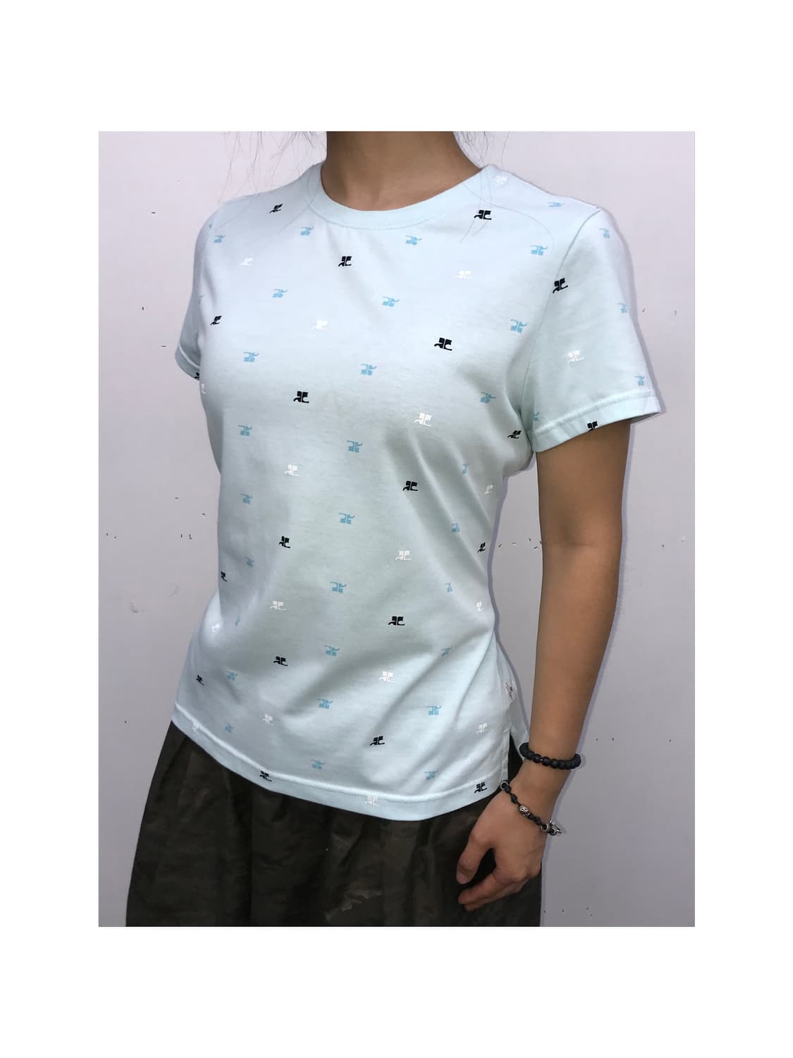 90s) Courreges pattern T-shirt 상품이미지1