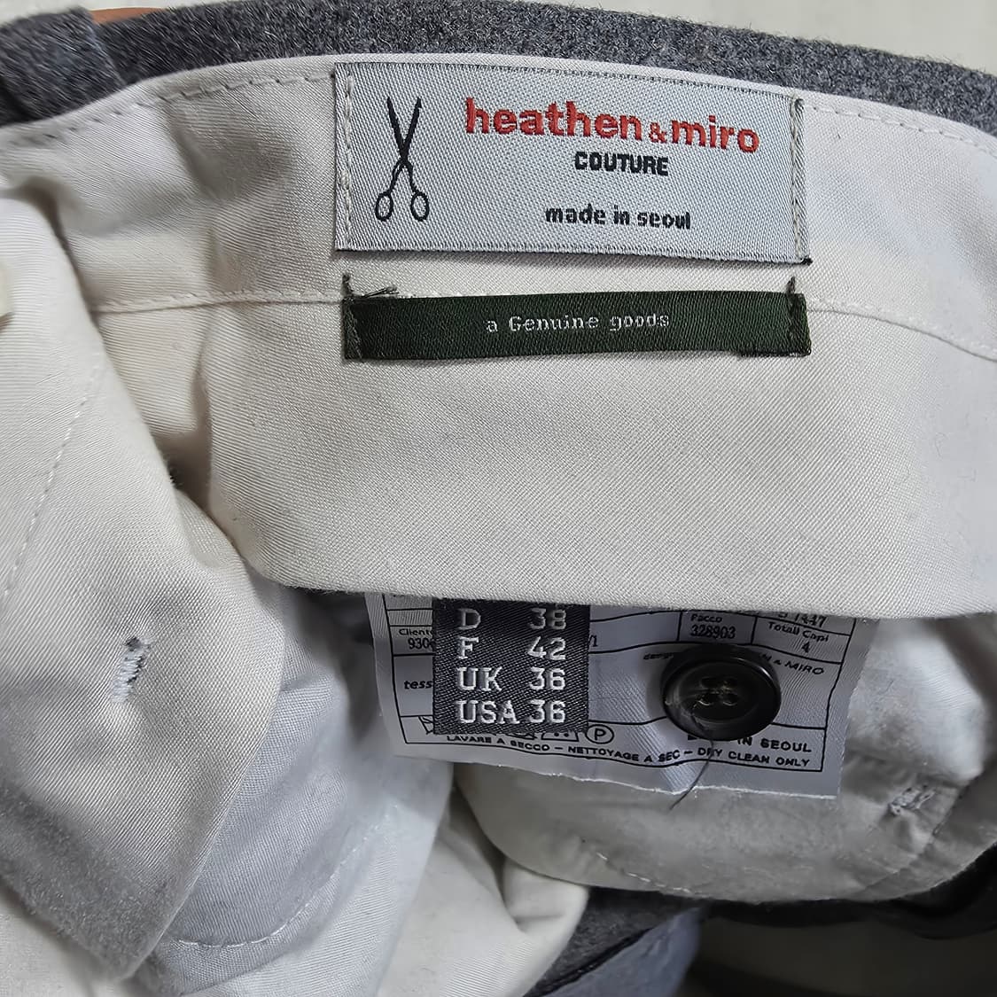 (M)헤든앤미로 울 슬랙스 팬츠 상품이미지4