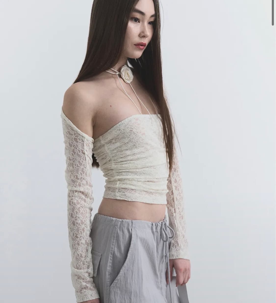 더포르타 레이스 볼레로 가디건 세트 아이보리 상품이미지1