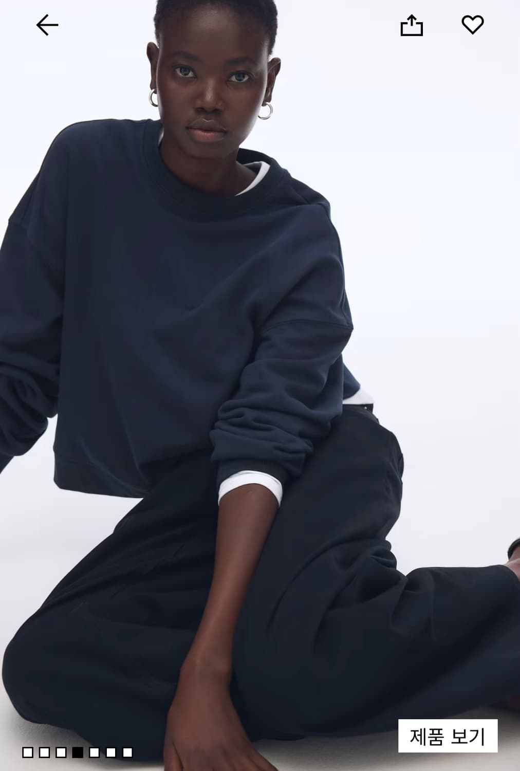 (네이비, 버건디) H&M 스웨트셔츠 맨투맨 상품이미지1