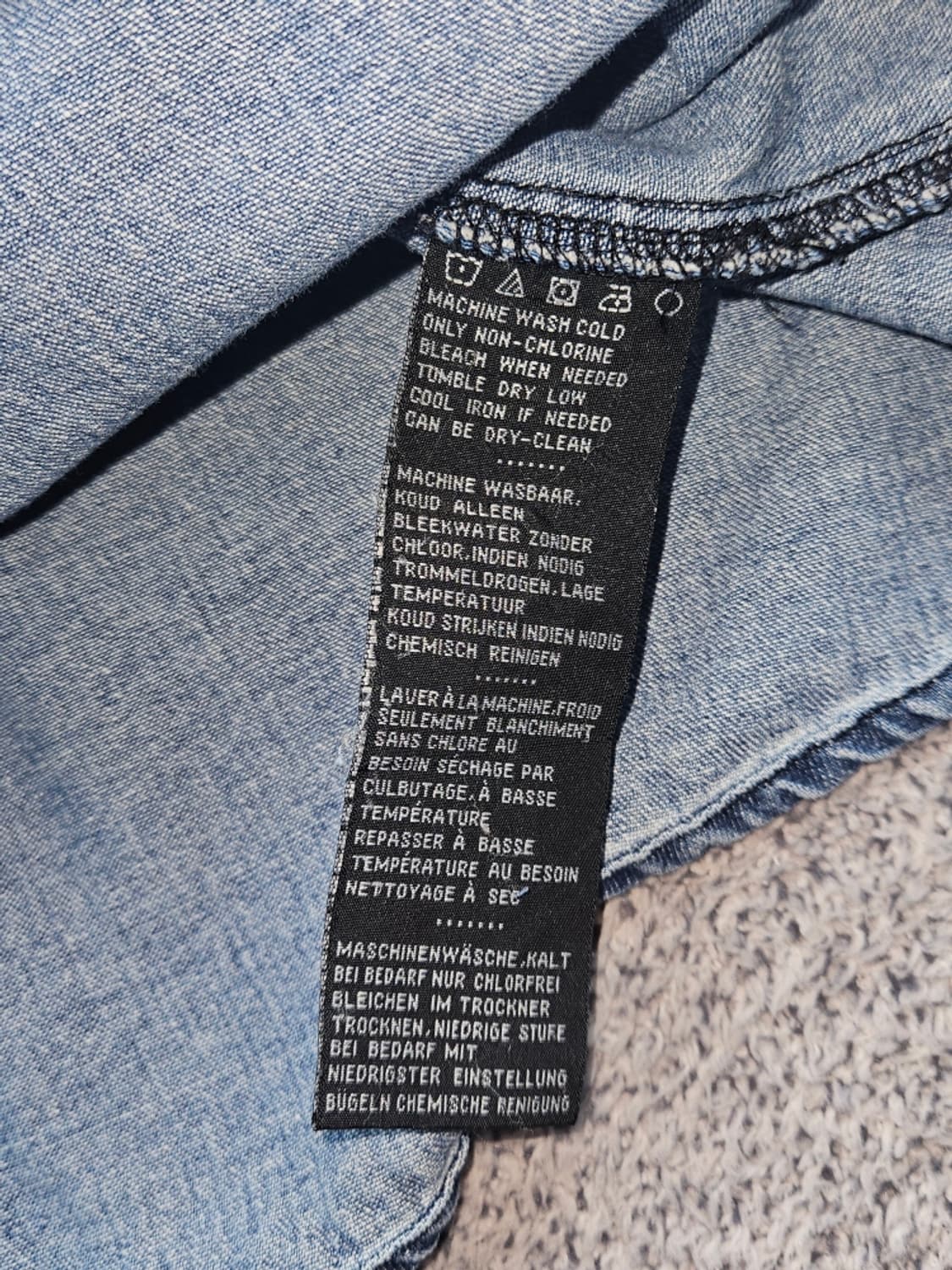 할리데이비슨 스펠아웃 레터링 로고 포켓 데님 셔츠 (5XL)/ 10832 상품이미지10