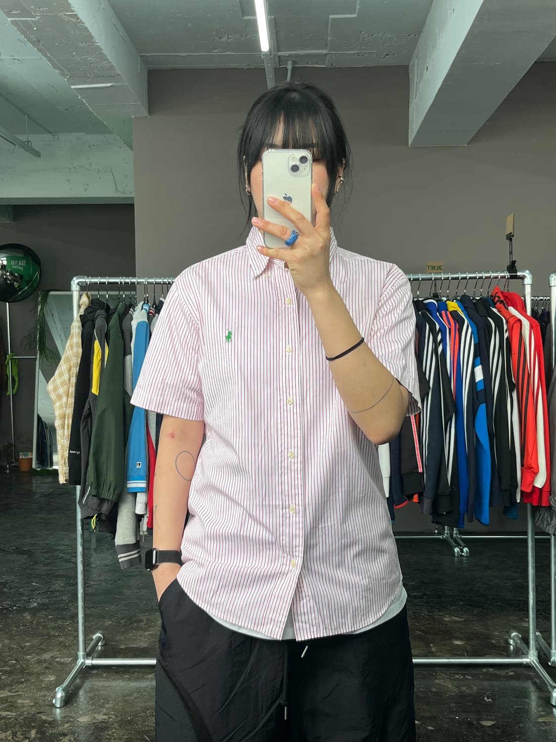 폴로 랄프로렌 스트라이프 반팔 셔츠 상품이미지1