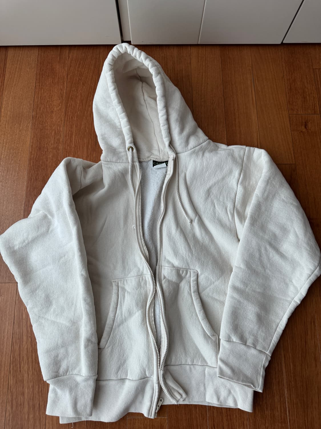 캠버 헤비웨이트 크로스니트 아이보리 스웨트셋업 상품이미지1