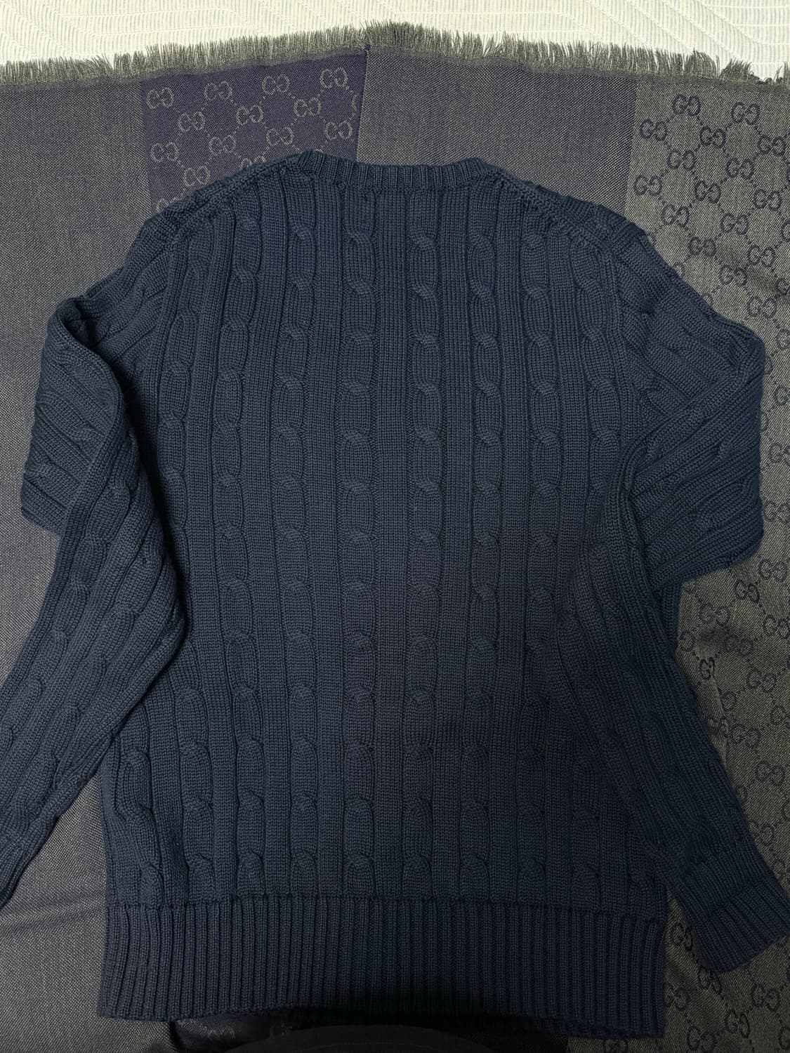 폴로 꽈배기 니트 (라운드 네이비) 상품이미지3