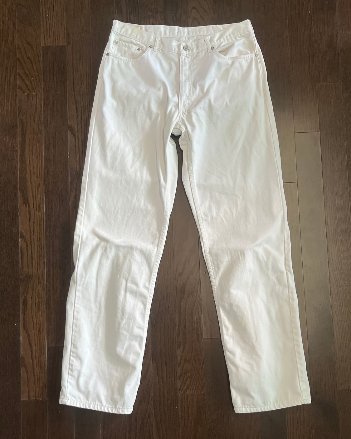 80s Polo Authentic Dungarees White Denim 상품이미지2
