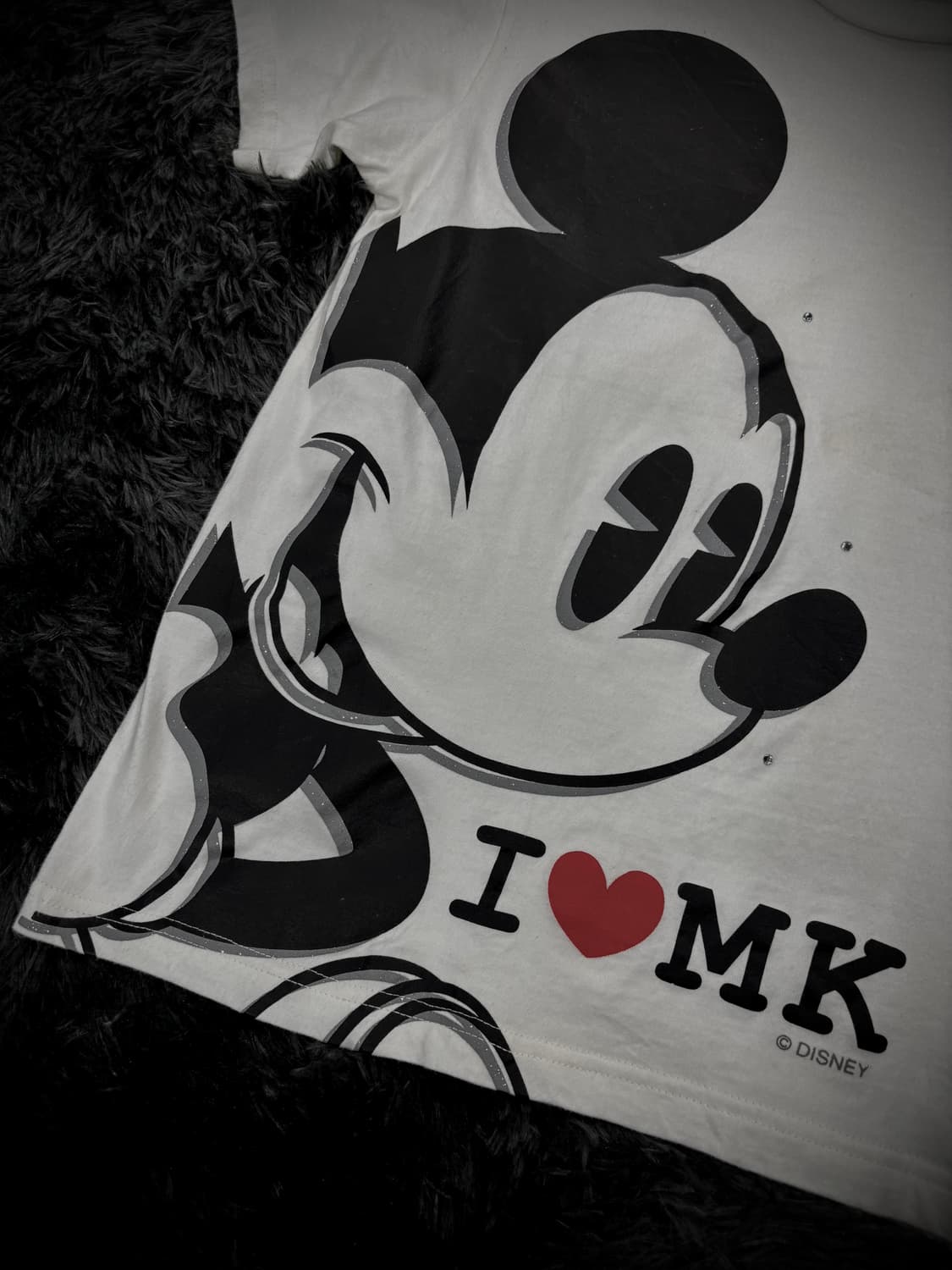 disney 미키마우스 키치 프린팅 흰색 반팔티 상품이미지3