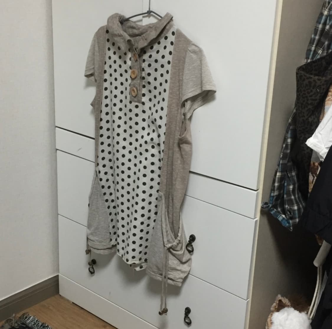 빈티지 카라 도트 원피스 상품이미지1