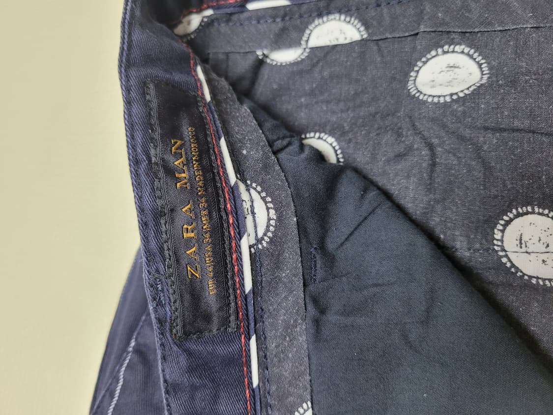 자라맨 ZARAMAN 스트라이프 면치노  34 네이비  상품이미지6