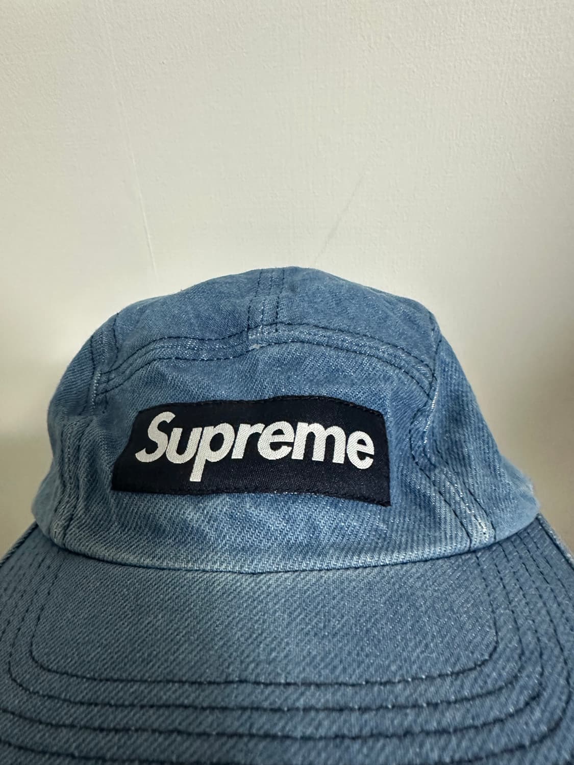 슈프림 워시드 치노 트윌 캠프캡 데님 - 23FW 상품이미지1