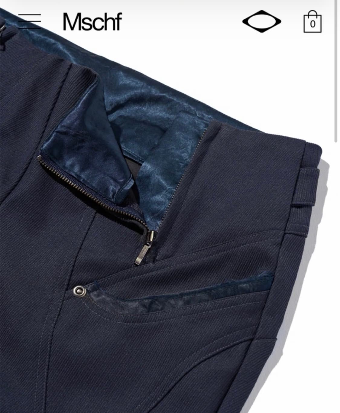 미스치프 25FW CONTOUR WEAVE PANTS_NAVY 새상품 상품이미지5