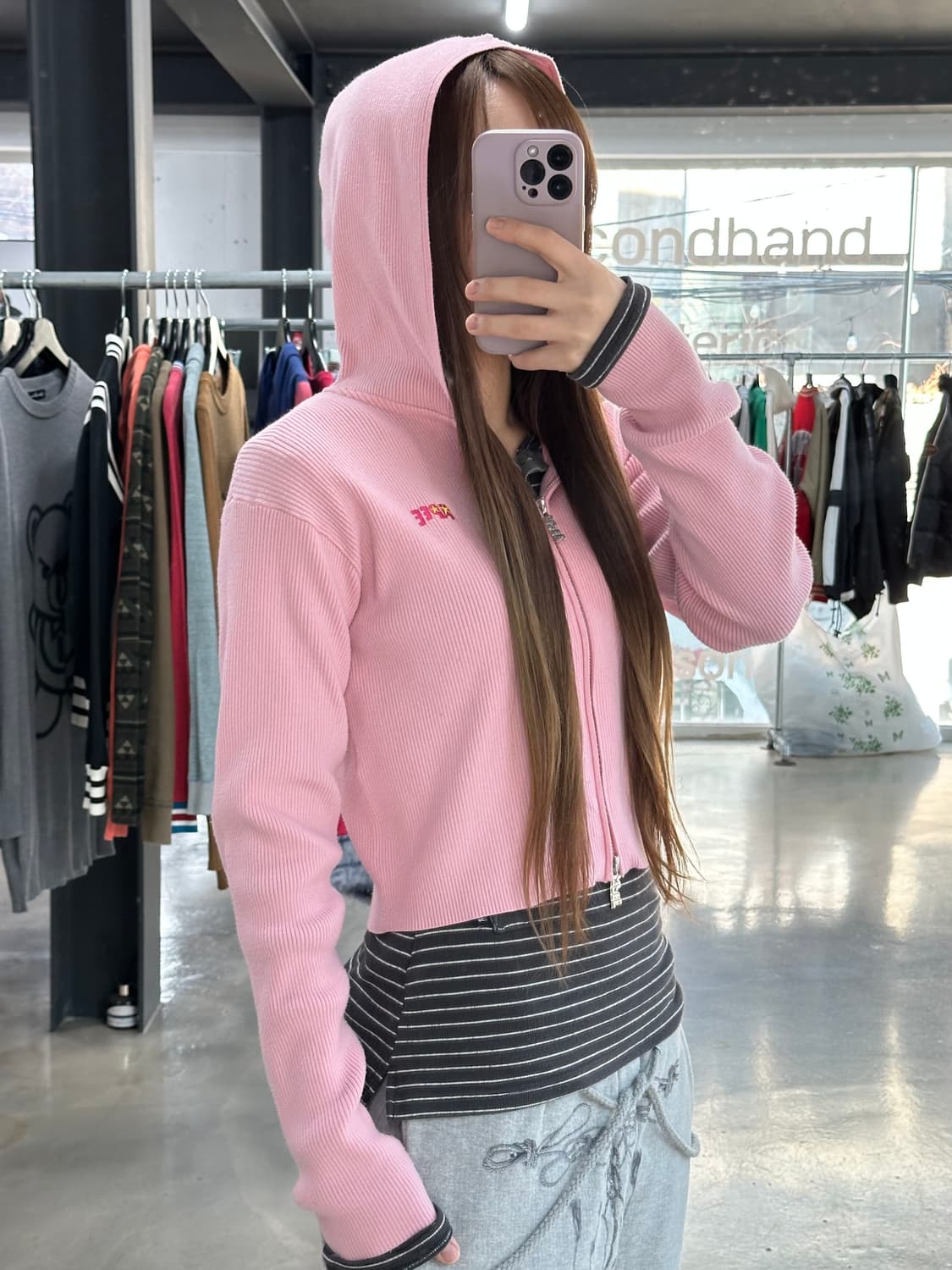 베이프 Apee 하트백로고 스타자수 투웨이니트집업 상품이미지3