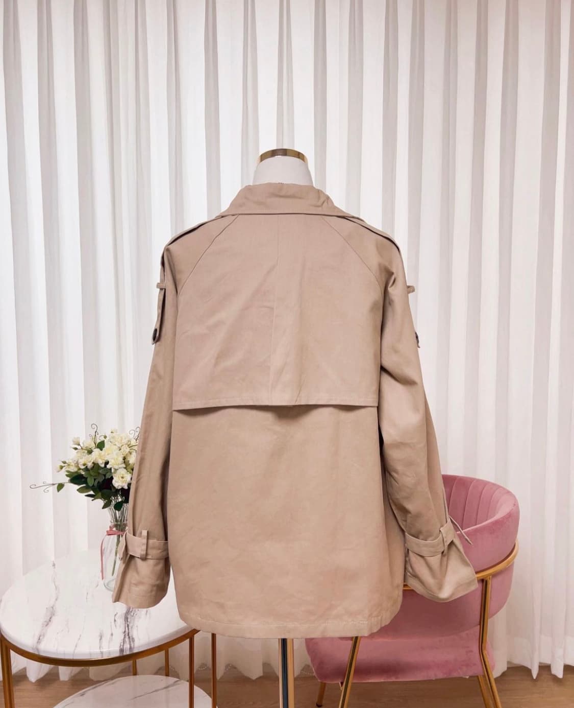 여성 숏 트렌치자켓 상품이미지5