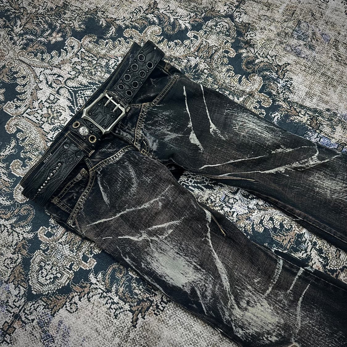 Tornado mart crack lace up jeans 상품이미지2