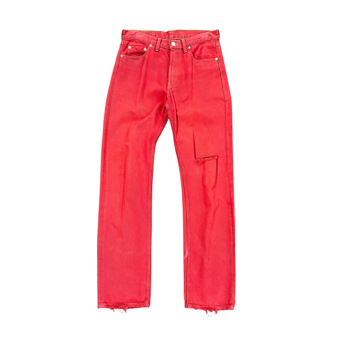 (30) 리바이스 501 레드 데님 팬츠 made in USA 상품이미지3