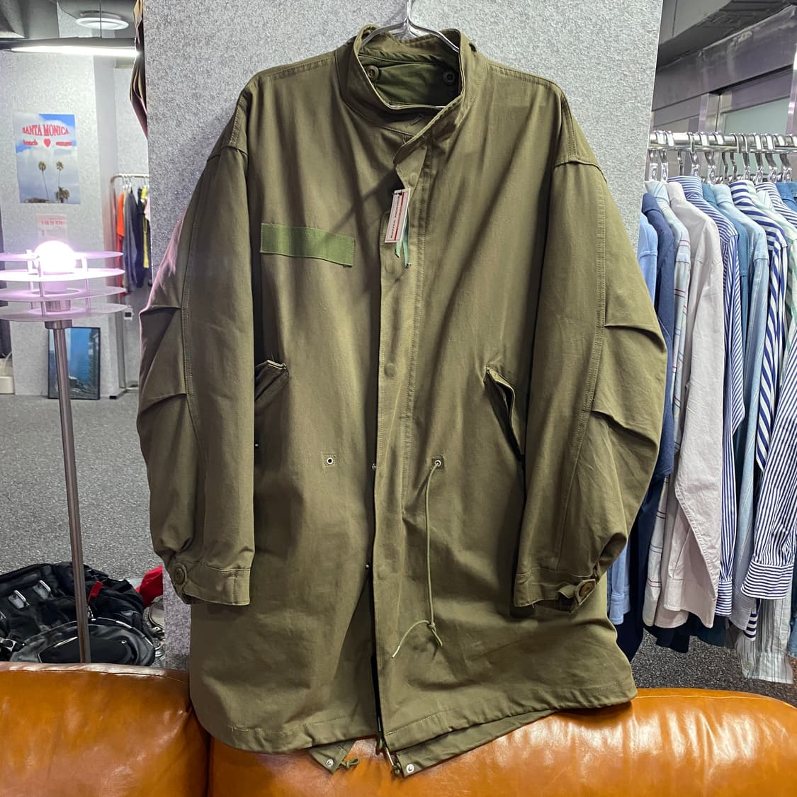 라퍼지스토어 카키 피쉬테일 누빔 야상 자켓 B4112 상품이미지2