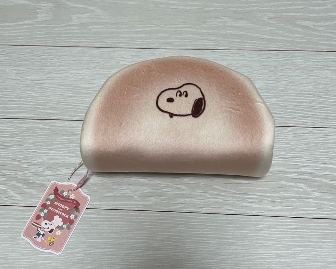 스누피 크림샌드 빵 파우치 핑크 딸기 상품이미지1