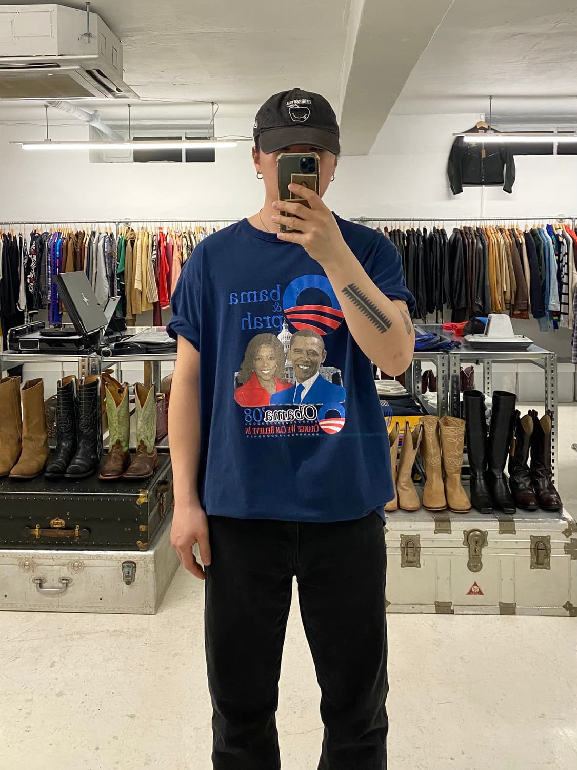 00s VTG 'OBAMA & OPRAH' t-shirt 오바마 티셔츠 상품이미지6