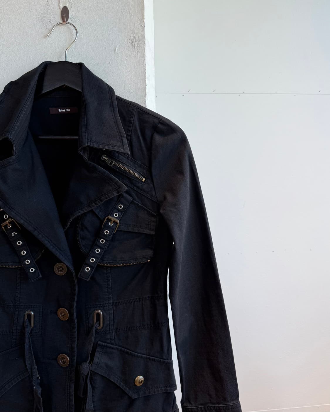 스파이어 걸 블랙 데님 라이더 자켓  상품이미지5