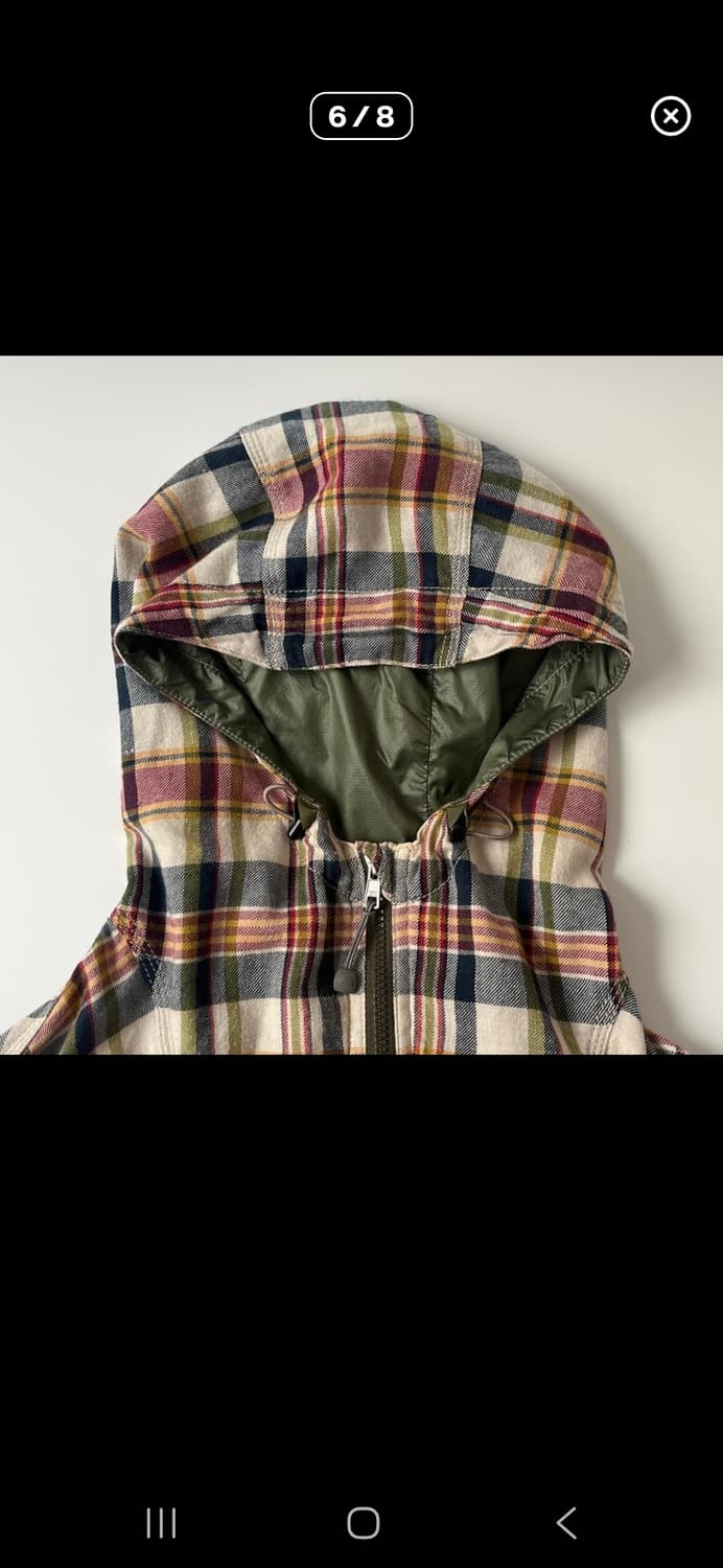 노스페이스 나나미카 퍼플라벨 체크 후드집업 L 상품이미지6