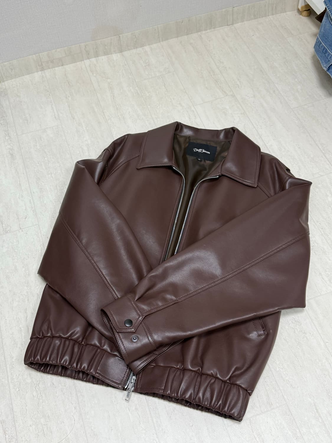 도프제이슨/크롭 레더 자켓/브라운/L 상품이미지1