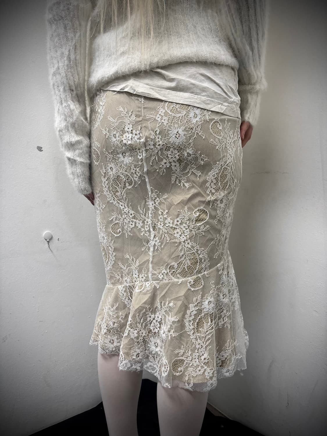 “Vintage” Beige Oriental Lace Skirts 상품이미지2