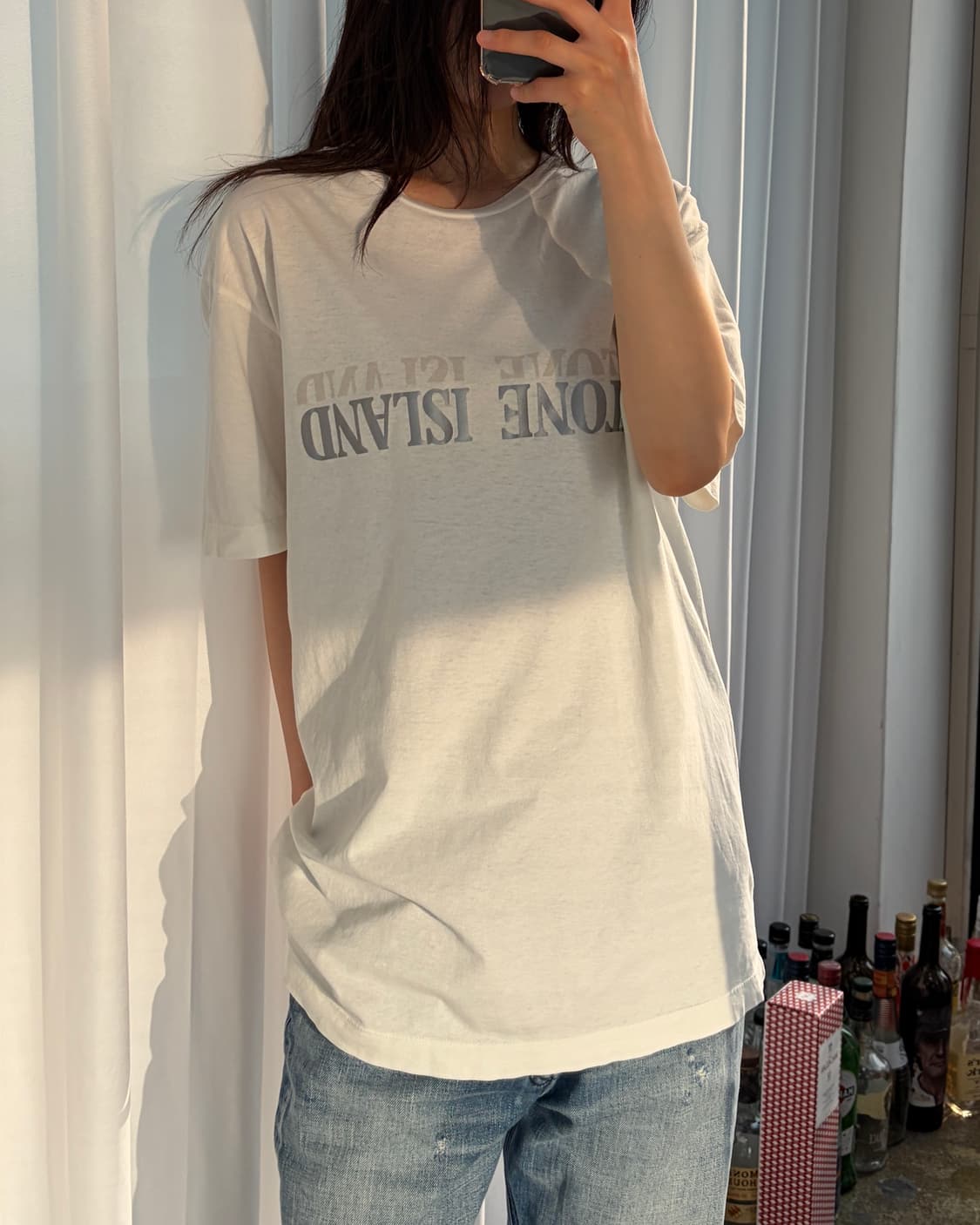 [L]스톤 아일랜드 리플렉티브 반팔 티셔츠 상품이미지1