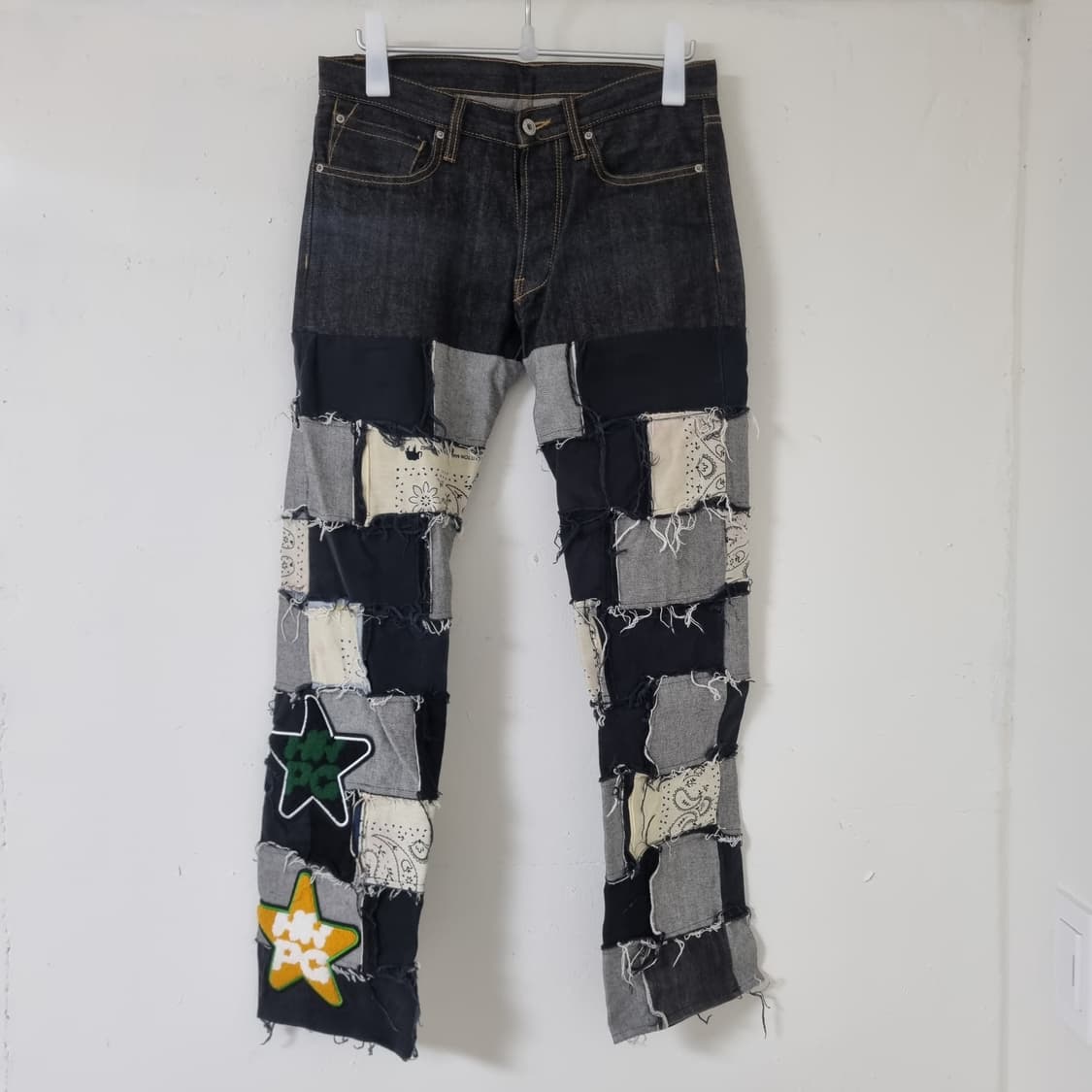 dowbl 빈티지 패치워크 팬츠 슬림핏 29~30 상품이미지2