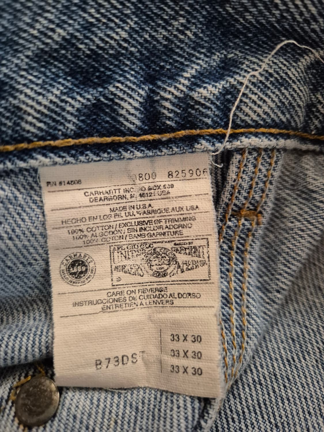 칼하트 더블니 B73DST(Made in USA) 상품이미지3